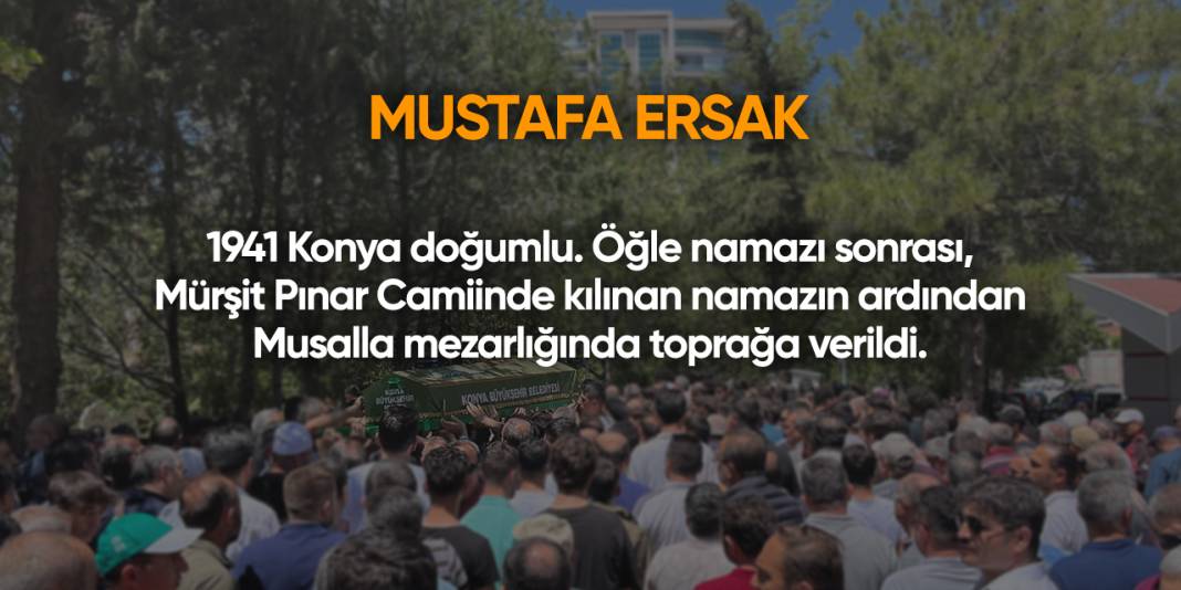 Konya'da bugün vefat edenler | 4 Eylül 2025 3